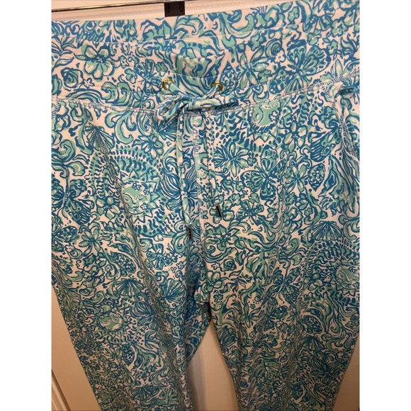 Lilly Pulitzer Women's Joggers Large Blue And White - Picture 2 of 7